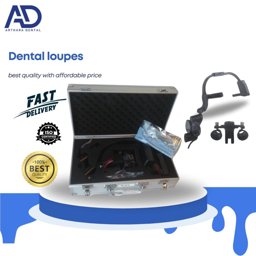 Dental loupes / dental shadowless /heandlamp with loupes 3,5 / kaca pembesar dokter