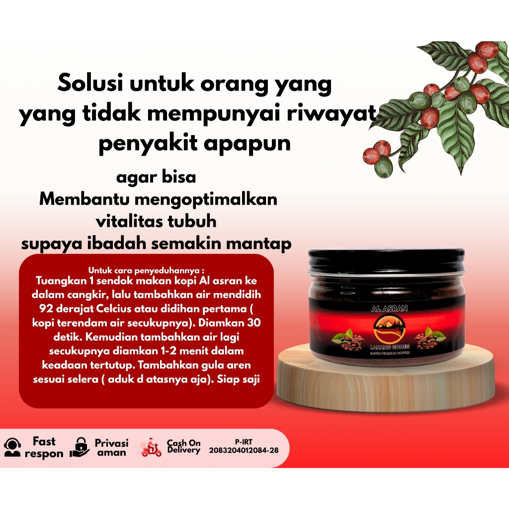 

Kopi Lanang Godeg AL ASRAN super premium coffee untuk pria dan wanita [SPECIAL EDITION]