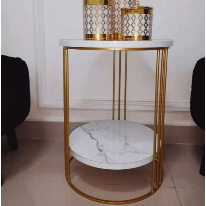 KARGO / DEMIAN / MEJA SUDUT 2 SUSUN / Meja Bulat Sudut Meja Kecil Kamar Meja Meja Tamu Minimalis