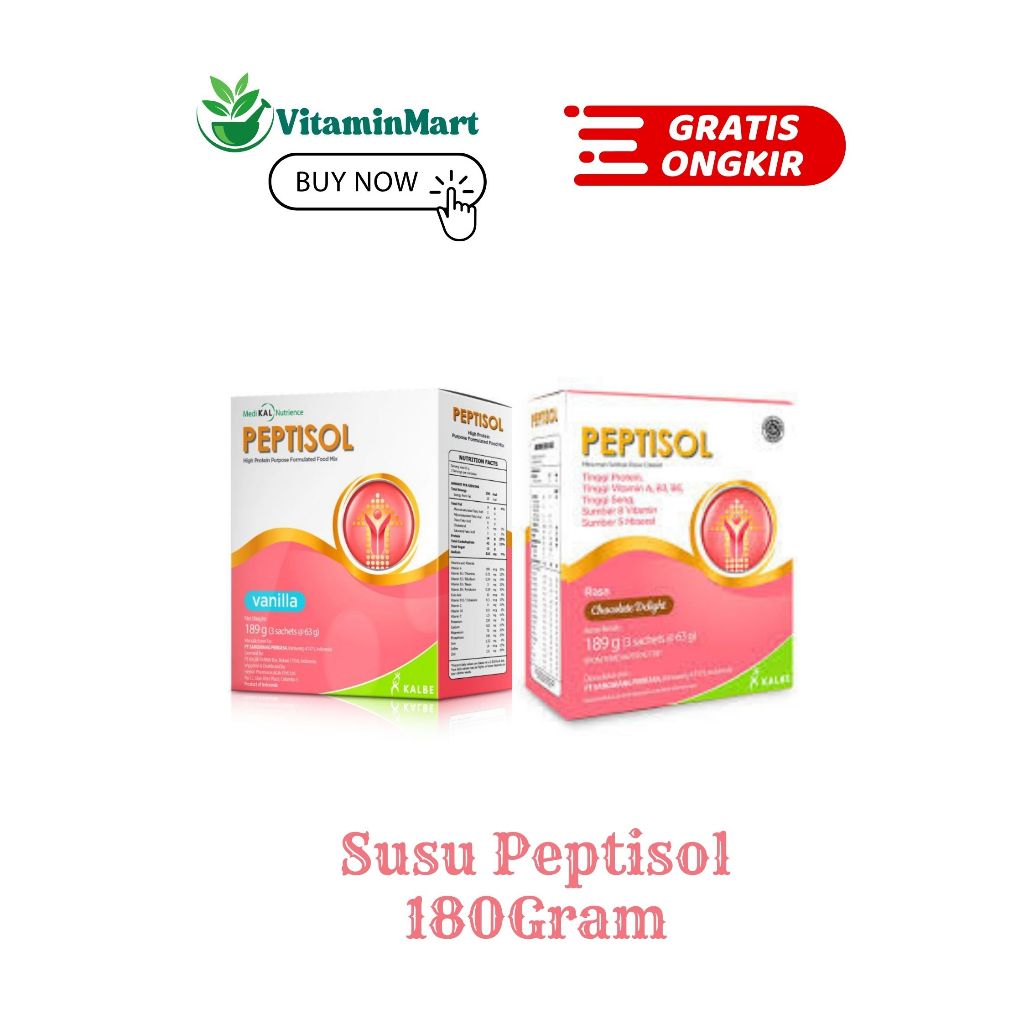 

Peptisol Susu Nutrisi Tinggi untuk Dewasa & Lansia – Rasa Coklat/Vanilla