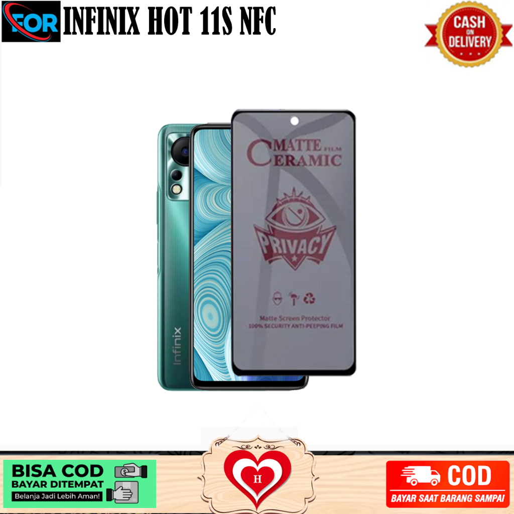 TEMPERED GLASS PRIVACY SPY INFINIX HOT 11S NFC NOTE 11 NFC NOTE 11 SCREEN PROTECTOR TEMPERED GLASS