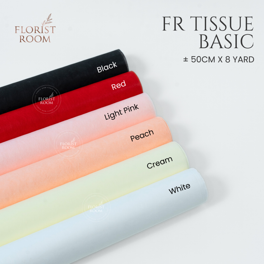 

FR Tissue Basic ±50cm x 8yard - Kertas Tissue - Bouquet Bunga