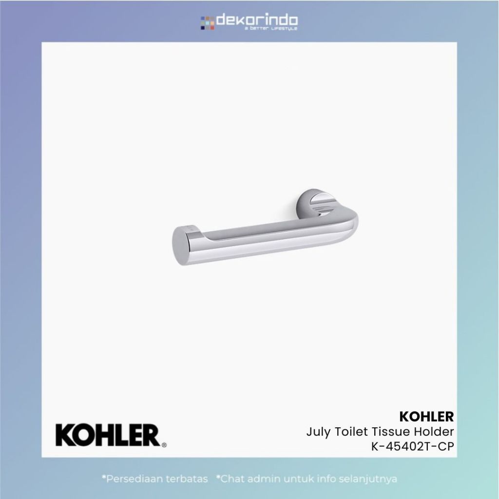 KOHLER - JULY TOILET TISSUE HOLDER / TEMPAT TISU TOILET POLISHED CHROME - K-45402T-CP