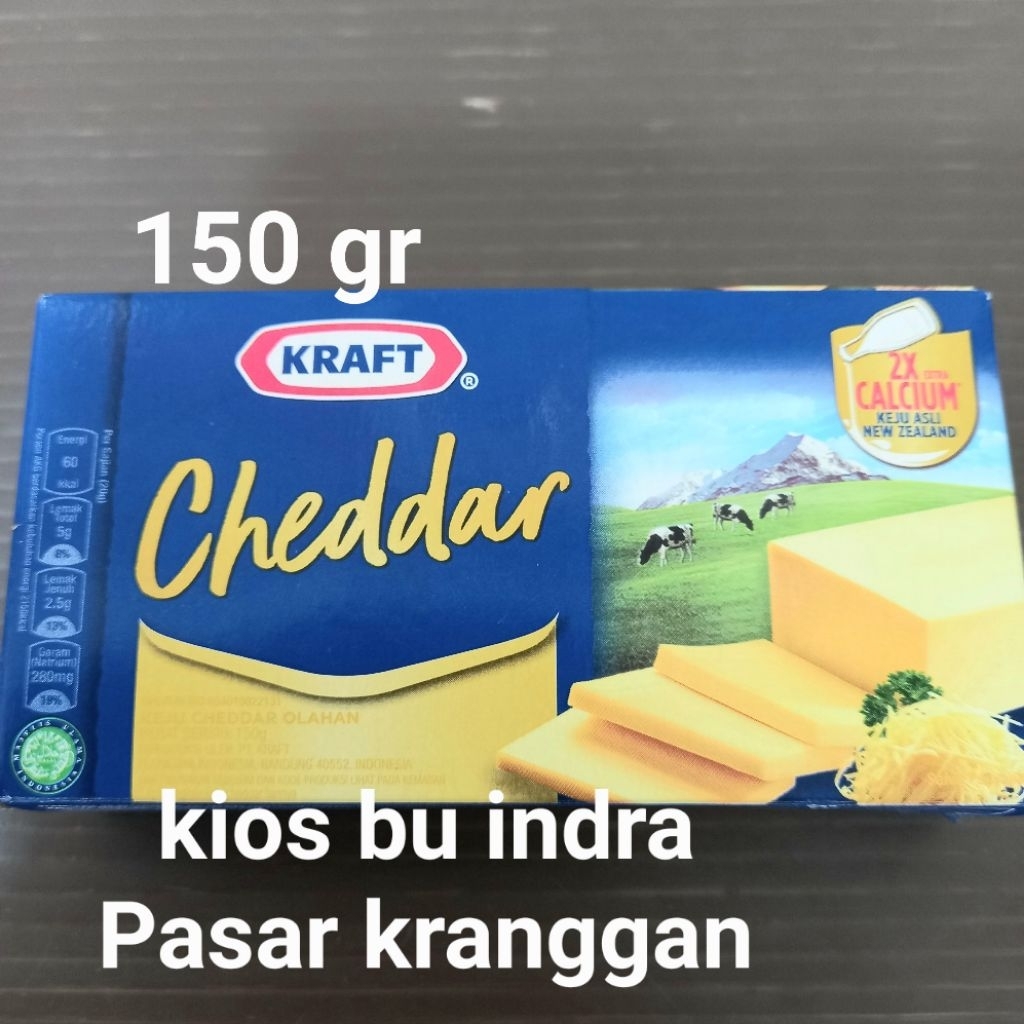 

kraft cheddar olahan 150 gr cheese block keju asli susu new zealand