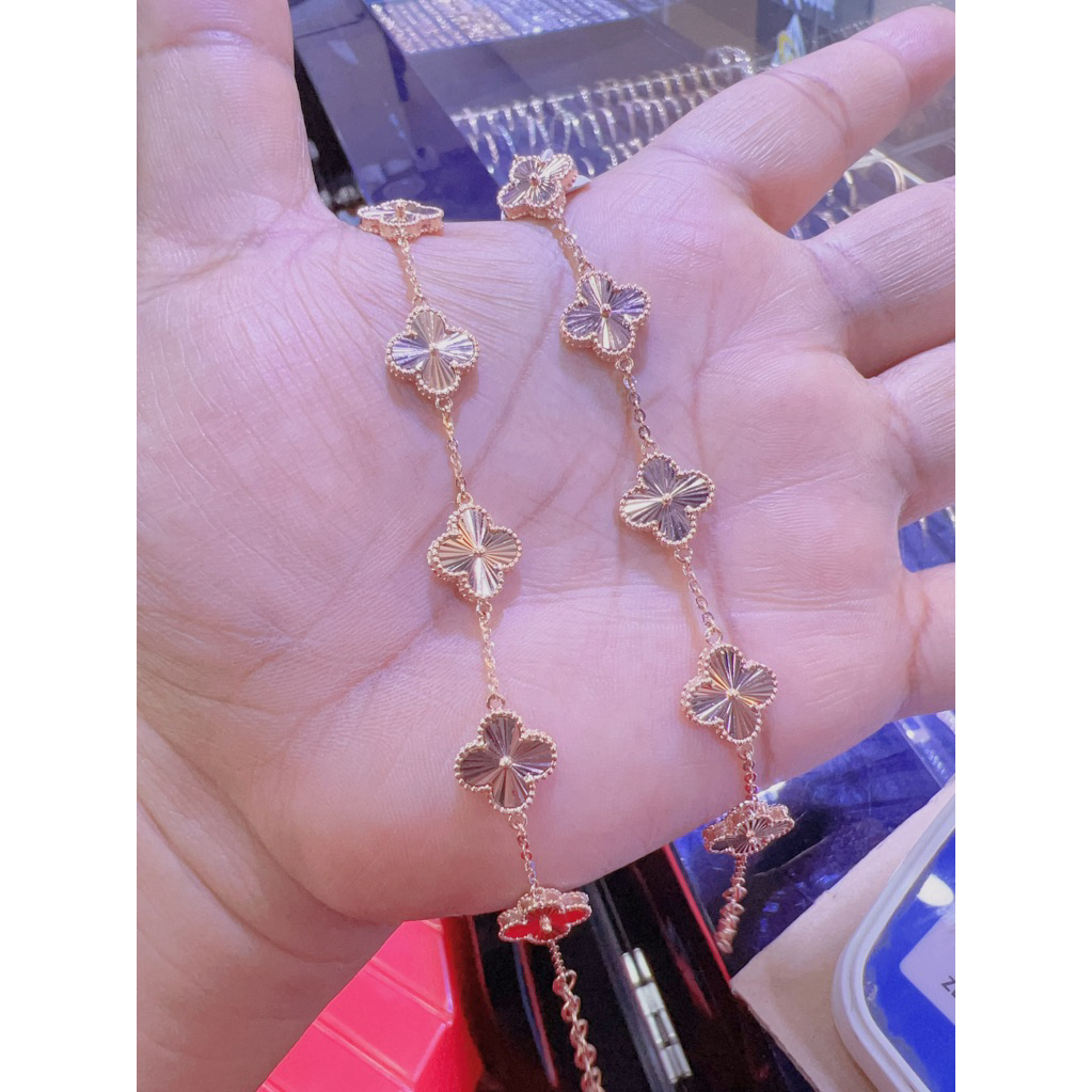 GELANG TANGAN VC ALHAMBRA ROSEGOLD EMAS 17K