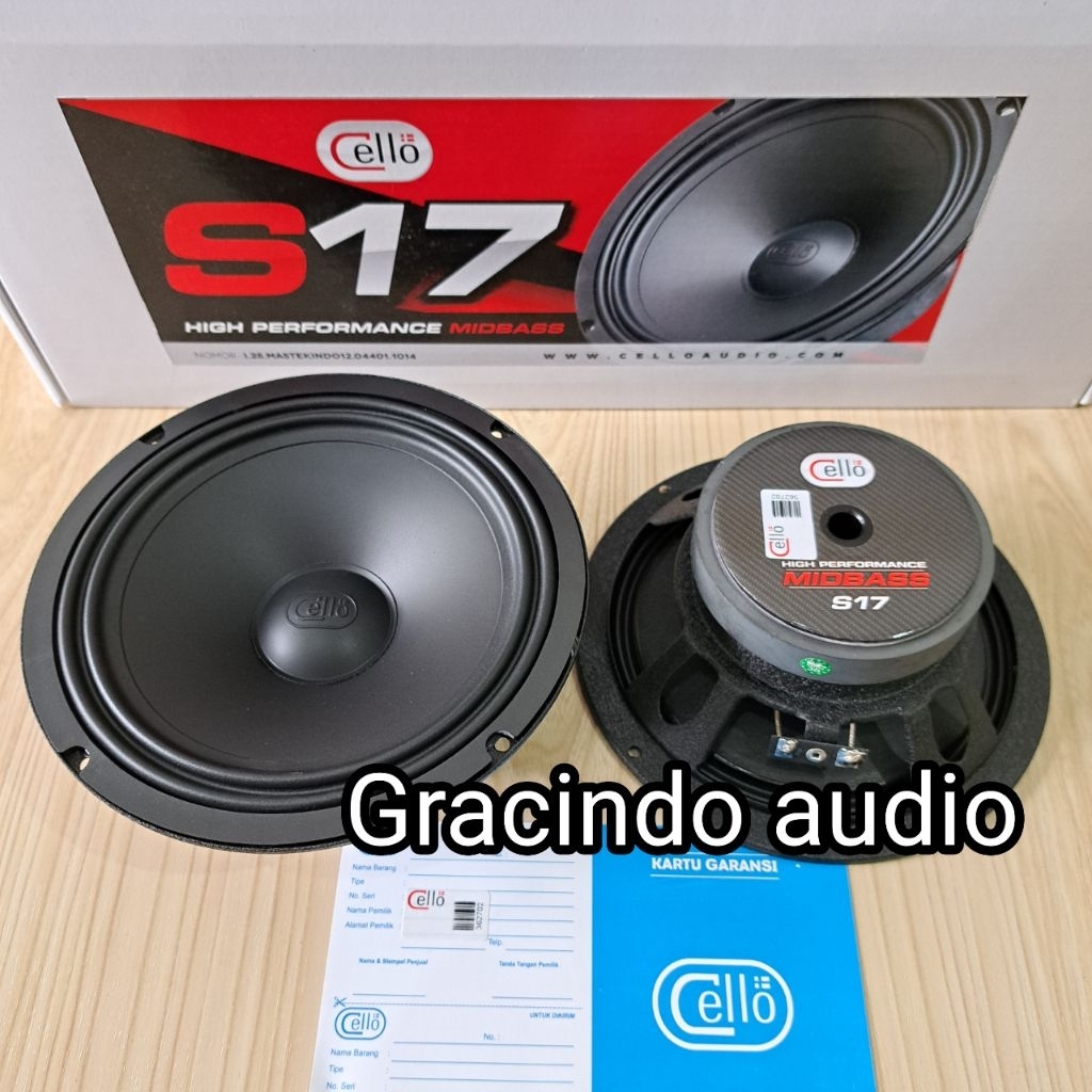 Speaker Midbass Cello S17 6.5inch High Performance Speaker Midbass Original Cello