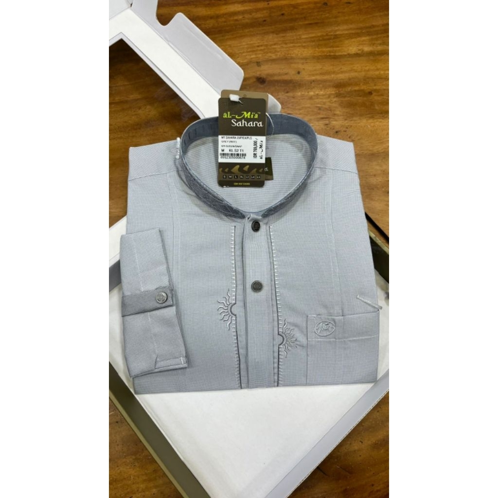 baju Koko almia panjang MT Sahara /baju Koko almia terbaru 100% almia original