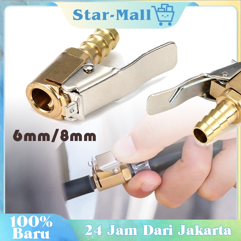 Isi 2 Tire Inflasi Chuck / Chuck Angin Kompresor / Pengukur Tekanan Ban Air Chuck