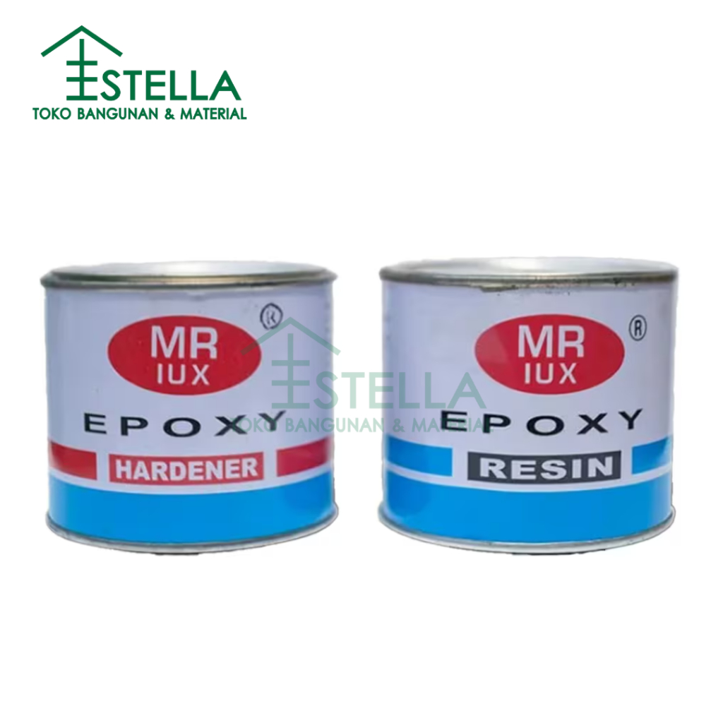 Lem EPOXY Resin Hardener MR LUX Kemasan 250 Gram Kaleng | Lem Epoxy 2 Komponen / Lem EPOXY Resin Har