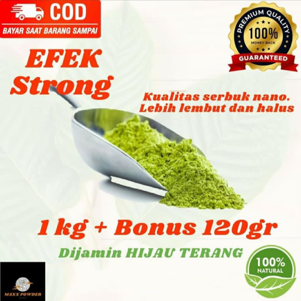 

olahan bubuk hijau terang SG herbal kualitas premium