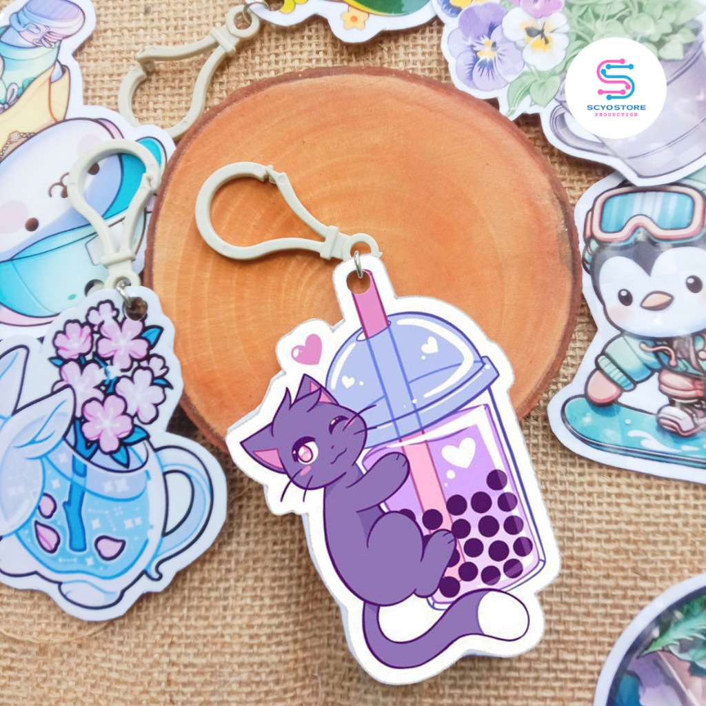 

Stiker Karakter Gantungan Tas Lucu Sticker Cartoon Tebal
