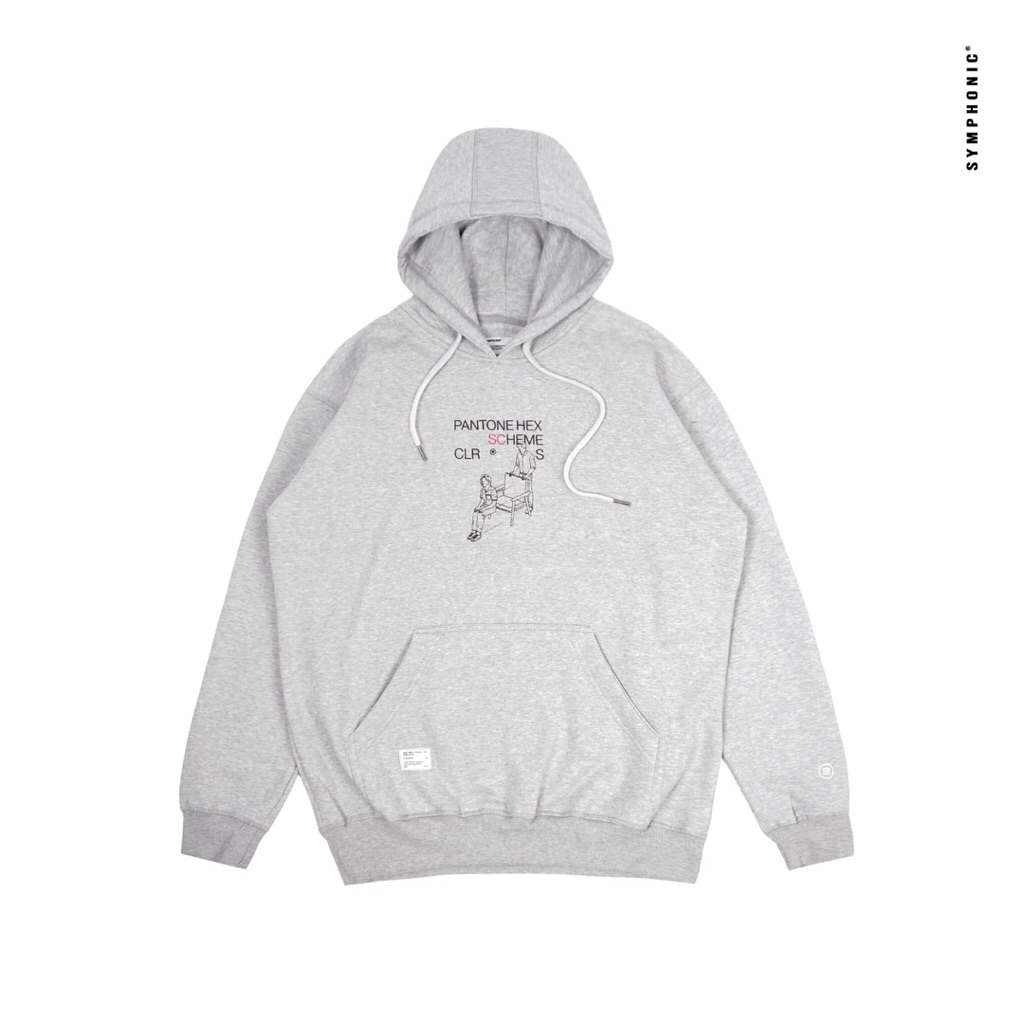 Pullover Hoodie Pria/Unisex SYMPHONIC LTD Grey size M & L