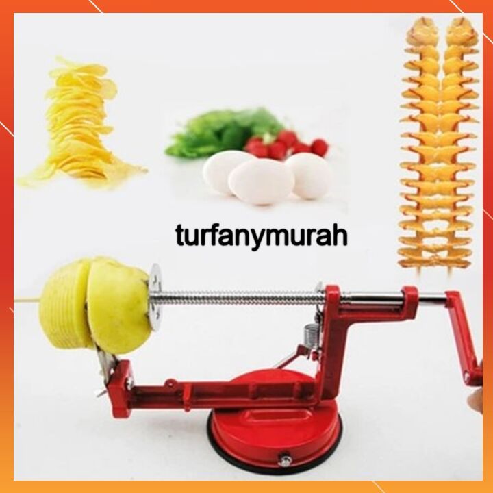Spiral Potato Slicer Pemotong Putar Ulir Kentang