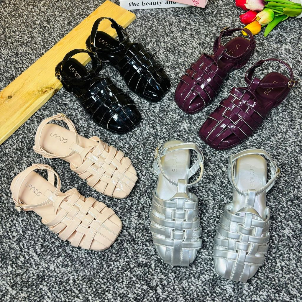 BAKIYA.ID - SIERA Sandal Flatshoes Wanita Unik Simpul Bead Anti Slip