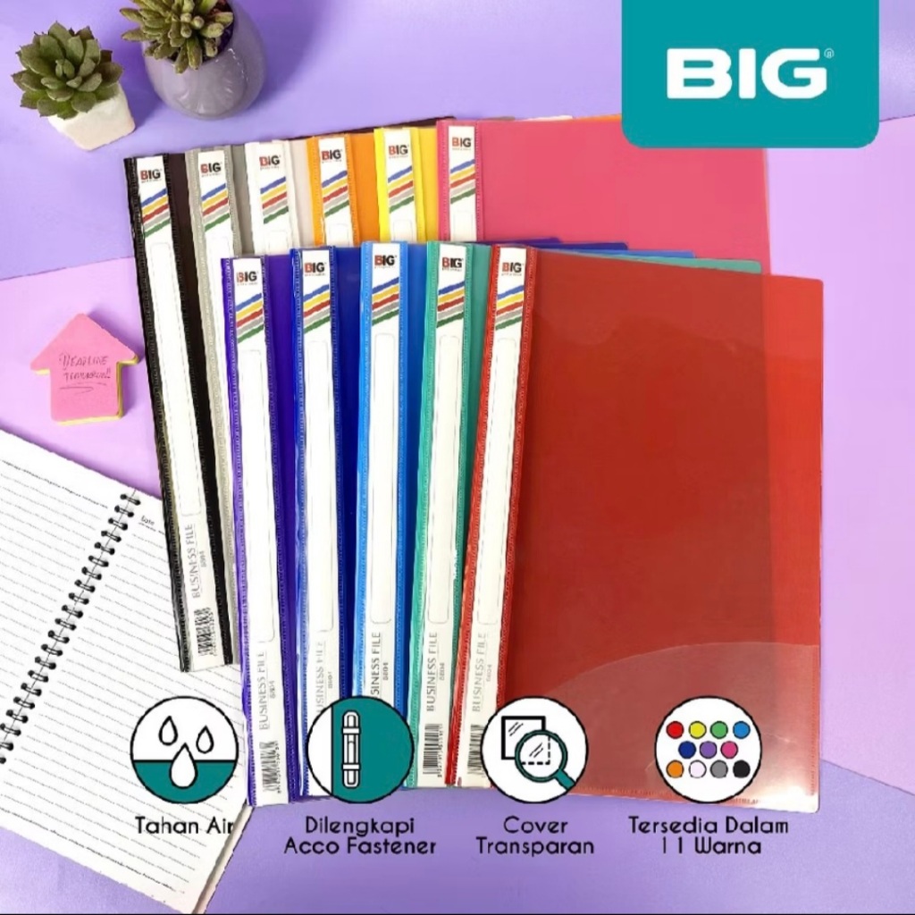 

[LUSIN] MAP BISNIS FILE BIG UKURAN FOLIO + KANTONG / BIG BISNIS FILE MF 8804 UKURAN F4 8 WARNA ISI 12 PCS