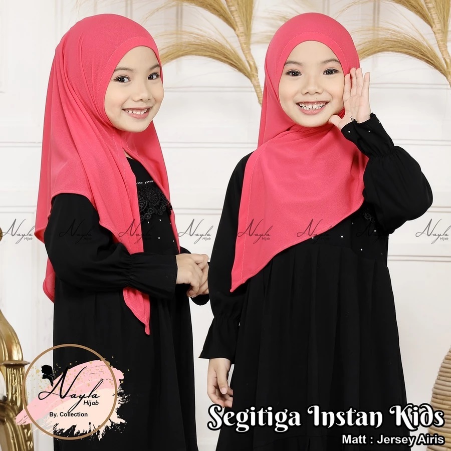 KERUDUNG SEGITIGA INSTAN KIDS HIJAB JERSEY AIRIS TERBARU