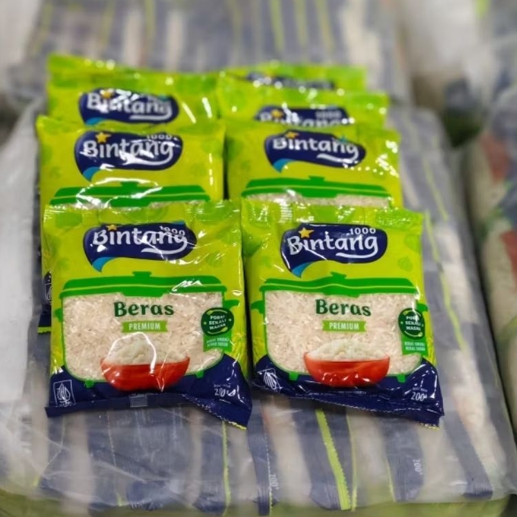 

Paket 2pcs Beras Premium 200gr 1000 Bintang Murah