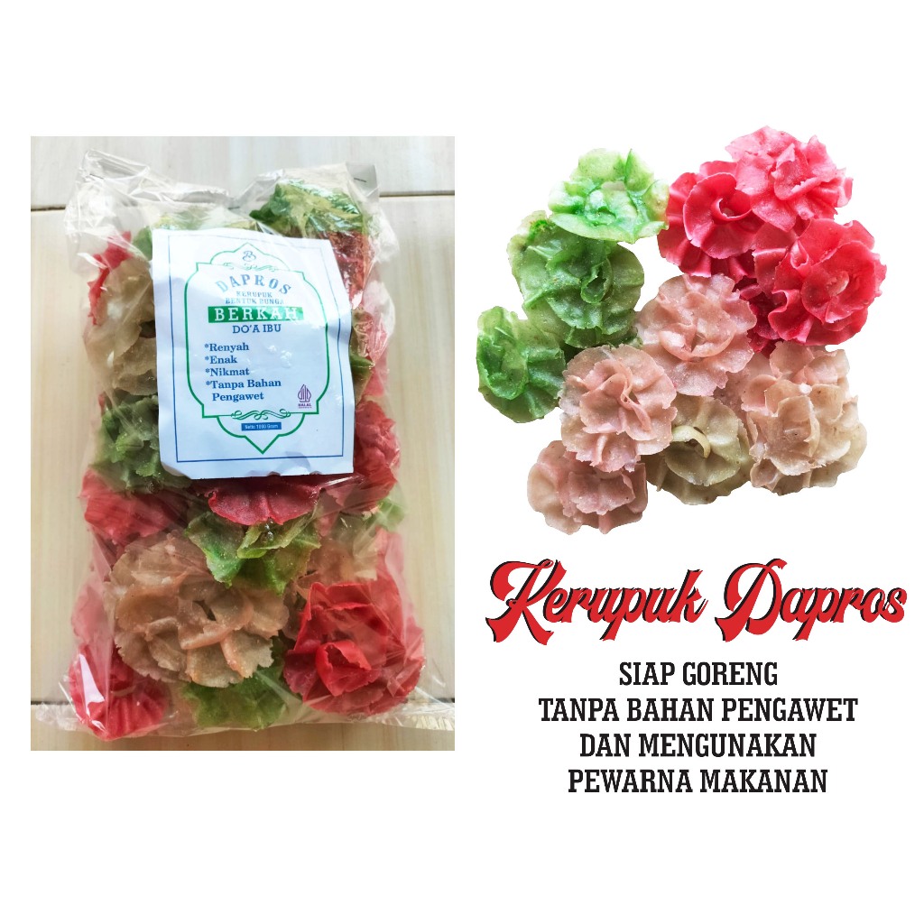 

KERUPUK DAPROS KERING MENTAHAN SIAP GORENG 1kg, 500gram