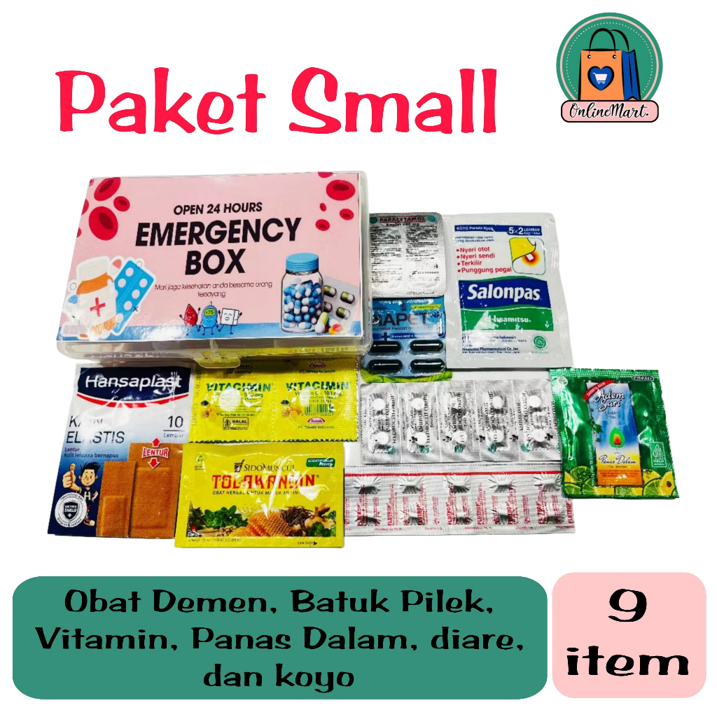 APOTEK MINI | EMERGENCY BOX | KOTAK APOTEK MINI | PAKET SMALL