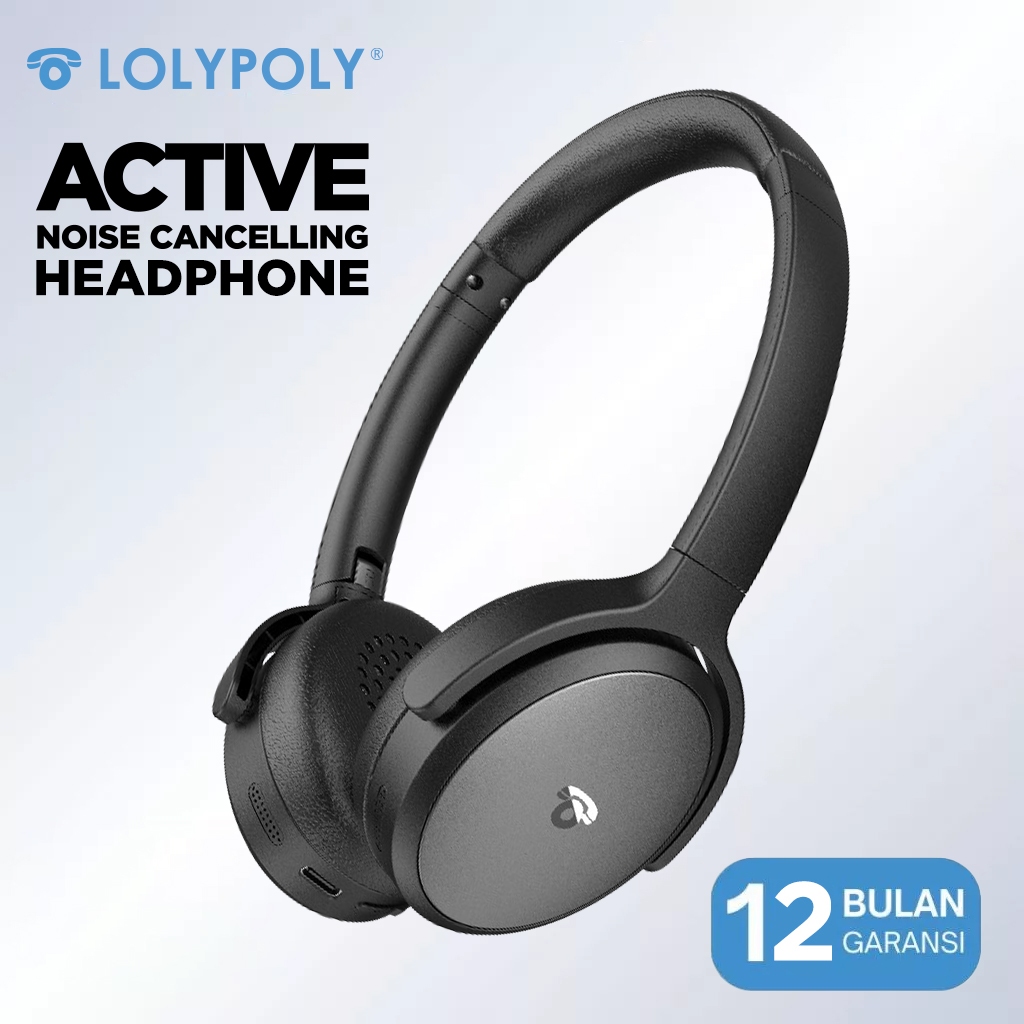 LOLYPOLY Active Noise Cancelling Headphone Wireless With Bass Quality