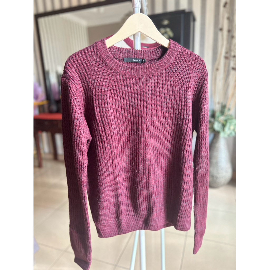 [PRELOVED] - Sweater Rajut CLRIDE.N Maroon