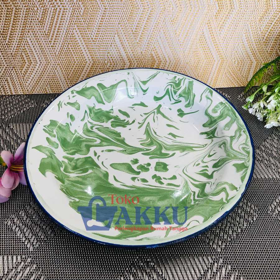 piring jadul motif blirik | piring seng