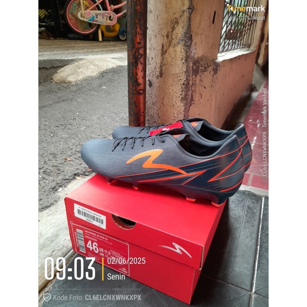Sepatu bola specs lightspeed 20 FWD FG abyssal midnight dream fiery coral original size 46