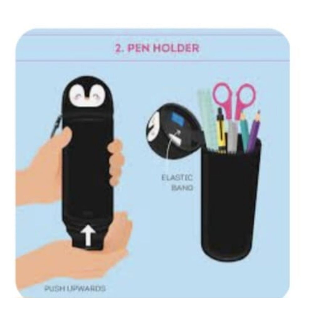 

Pensil case Legami Milano /Tempat Pena Pensil - kawaii, 2 in 1 soft silicone