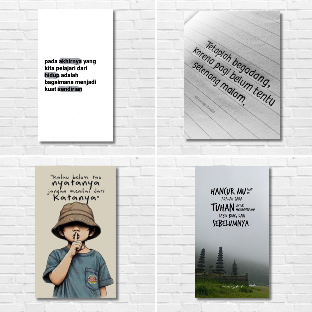 Hiasan Dinding Quotes Motivasi – Cocok untuk Kamar & Cafe