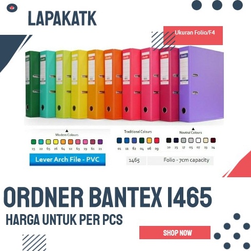 

KODE K64G BANTEX ORDNER F4 1465 ORDNER FOLIO BANTEX PUNGGUNG 7 CM