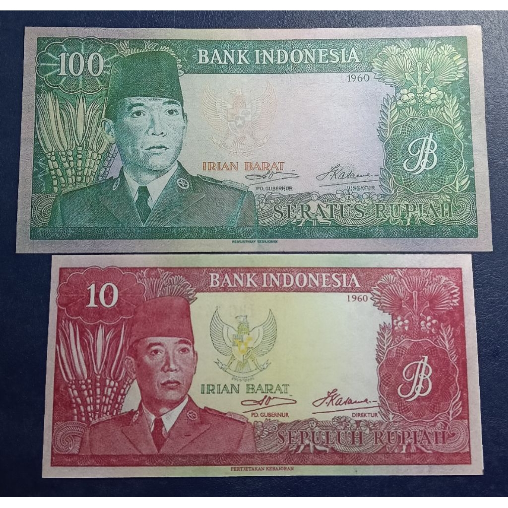 Uang REPRO Set Indonesia Seri Presiden Soekarno IRIAN NARAT THN 1960