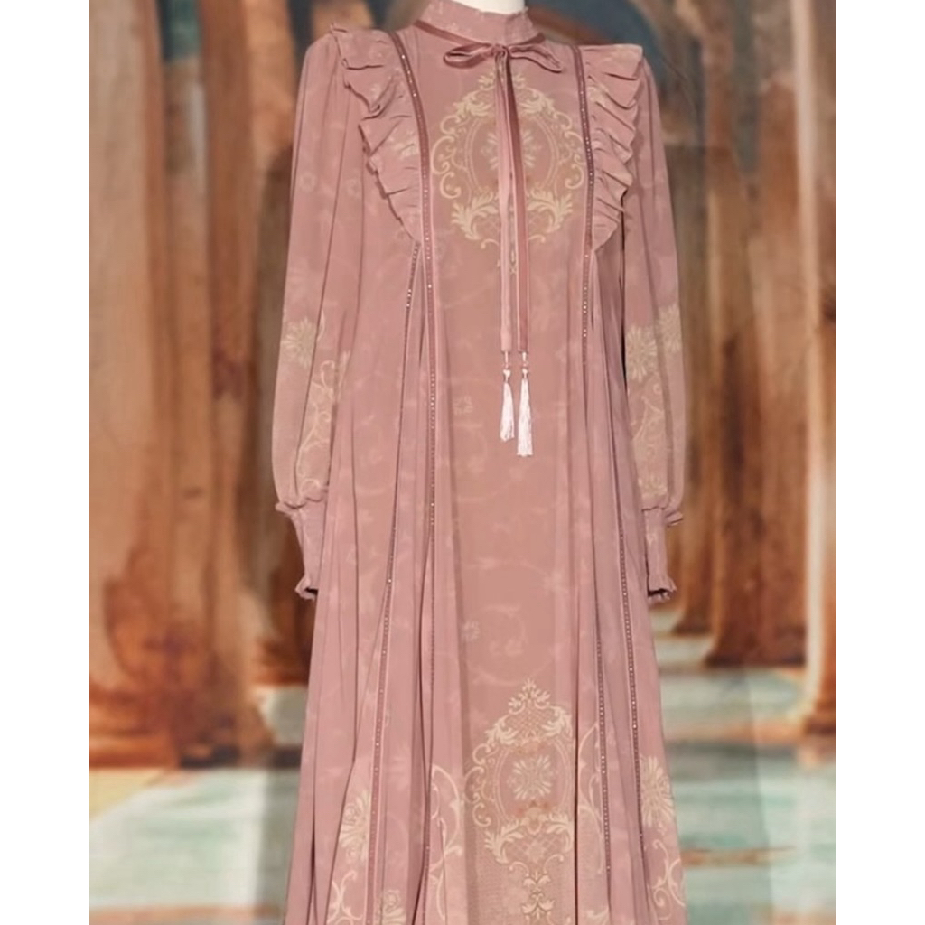 Gamis syari brand eles lina sukijo dines sukijo syari set syari sracf khimar