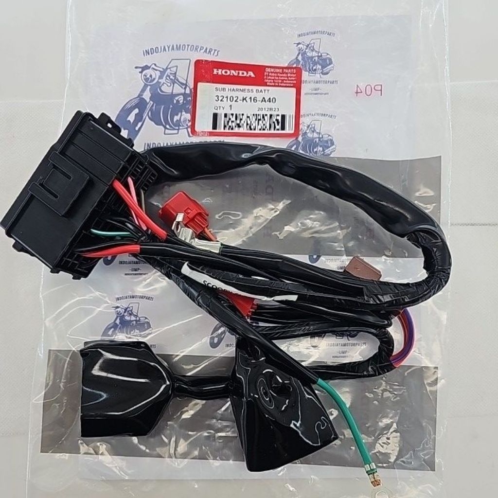 32102-K16-A40 SUB HARNESS BATTERY Kabel Baterai Aki Scoopy Fi ESP Bohlam Biasa