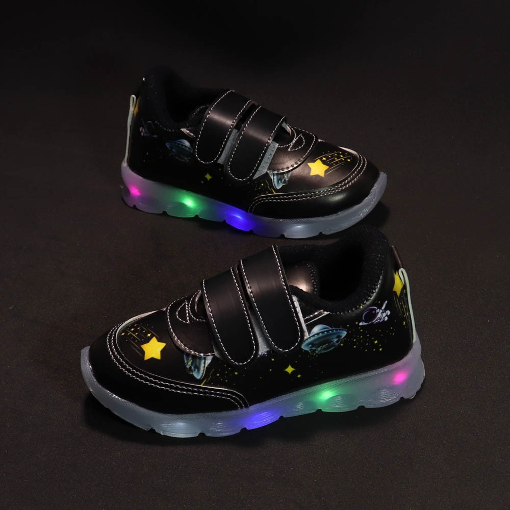 andistore-Sepatu Anak Laki-laki Model Sneaker Dengan Lampu Led 1-5 Tahun