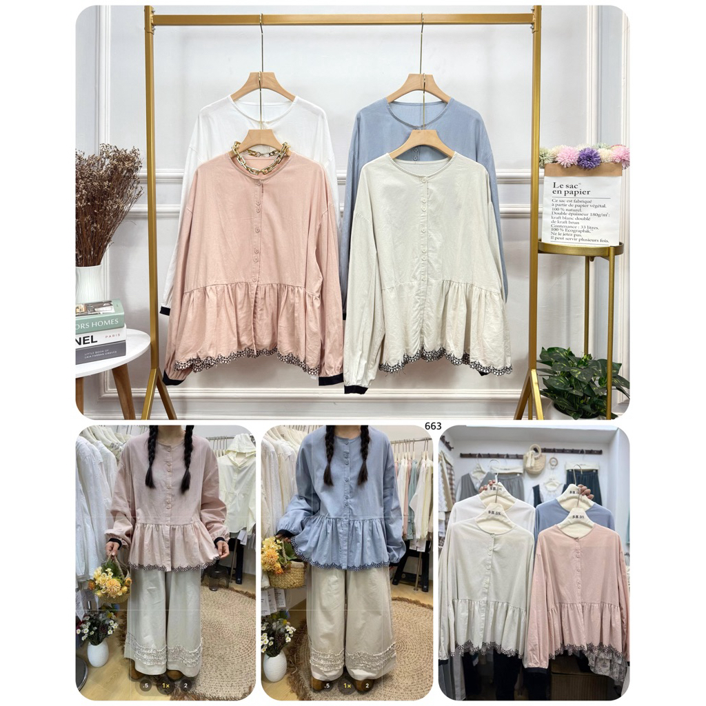 Pgmta Grosir Kemeja import Kode 663 serian isi 4 pcs