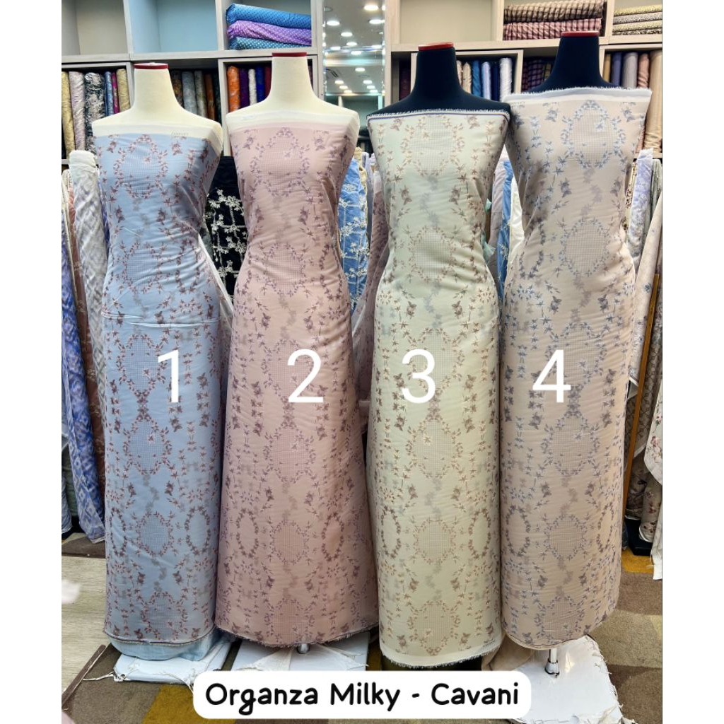 kain ORGANZA PRINT || harga per setengah mtr