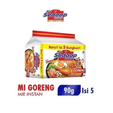 

Sedaap Mie Instan Goreng Kenyal Isi 5 Bag 90 Gr
