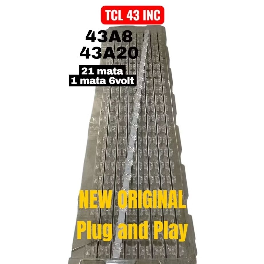 BL BACKLIGHT TV TCL 43 INC 43A8 43A20 LAMPU LED TV TCL 43INC 43A8 43A20 ORIGINAL