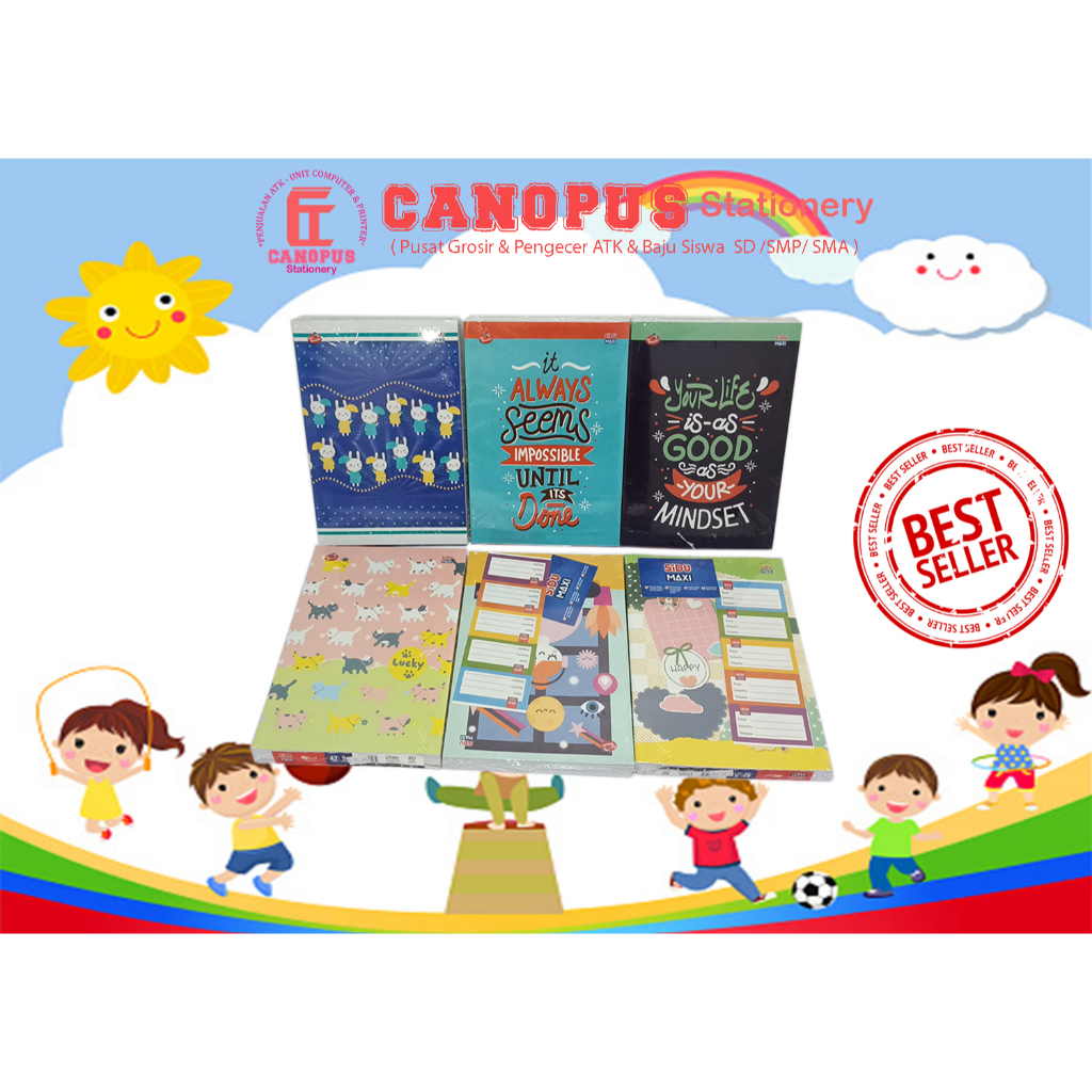 

Buku Tulis Sidu Maxi 1 pak isi 5 pcs 42 lembar harga satuan