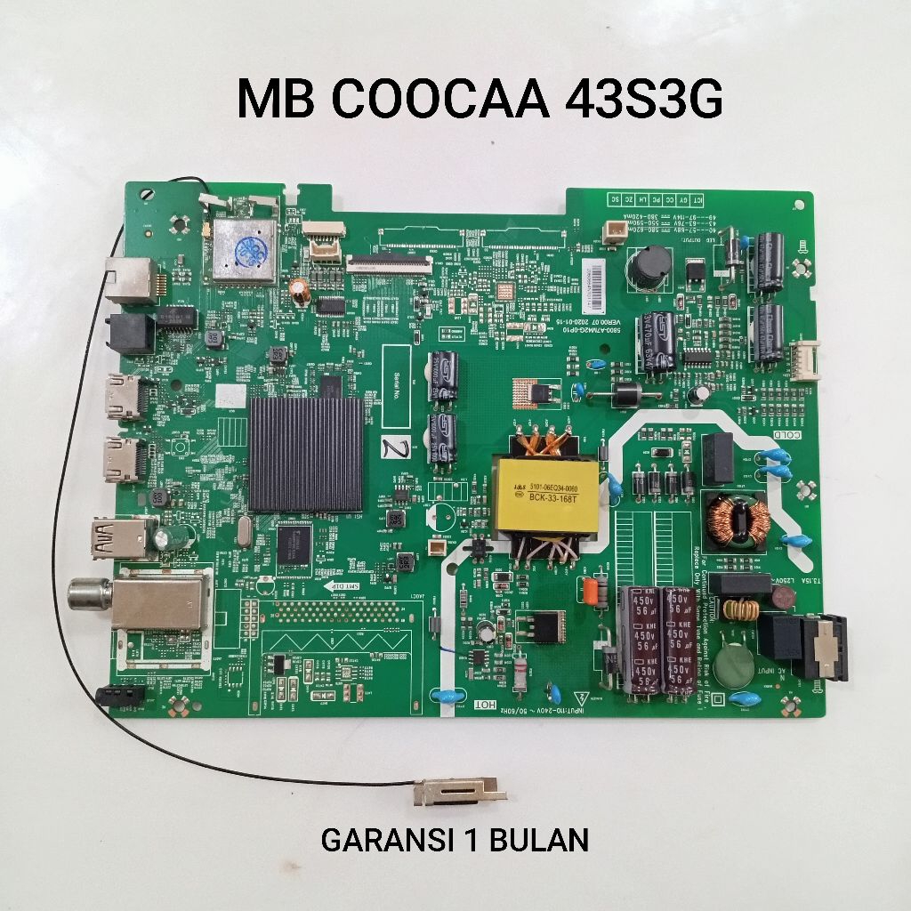 MB COOCAA 43S3G - MAINBOARD - MOTHERBOARD - MOBO - MODUL - MESIN TV COOCAA 43S3G