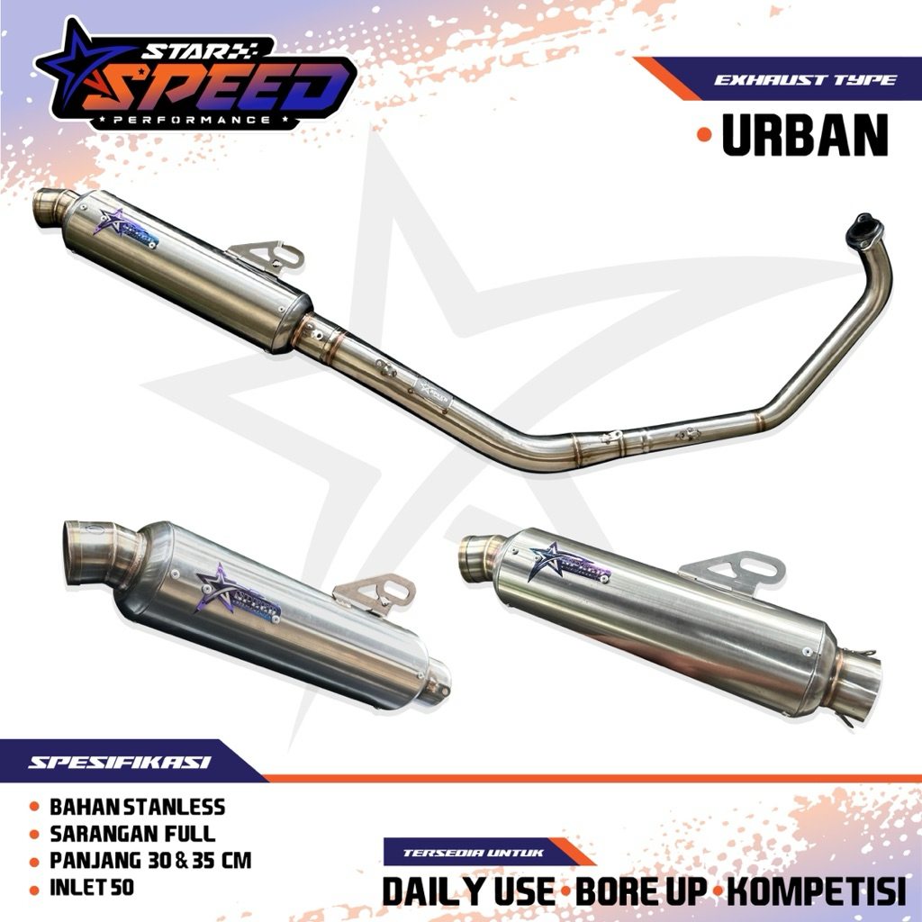 Knalpot Racing StarSpeed type Urban Fullsystem R15V2 R15V3 R15V4 GSX CBR MXKING MXNEW MXOLD CB150