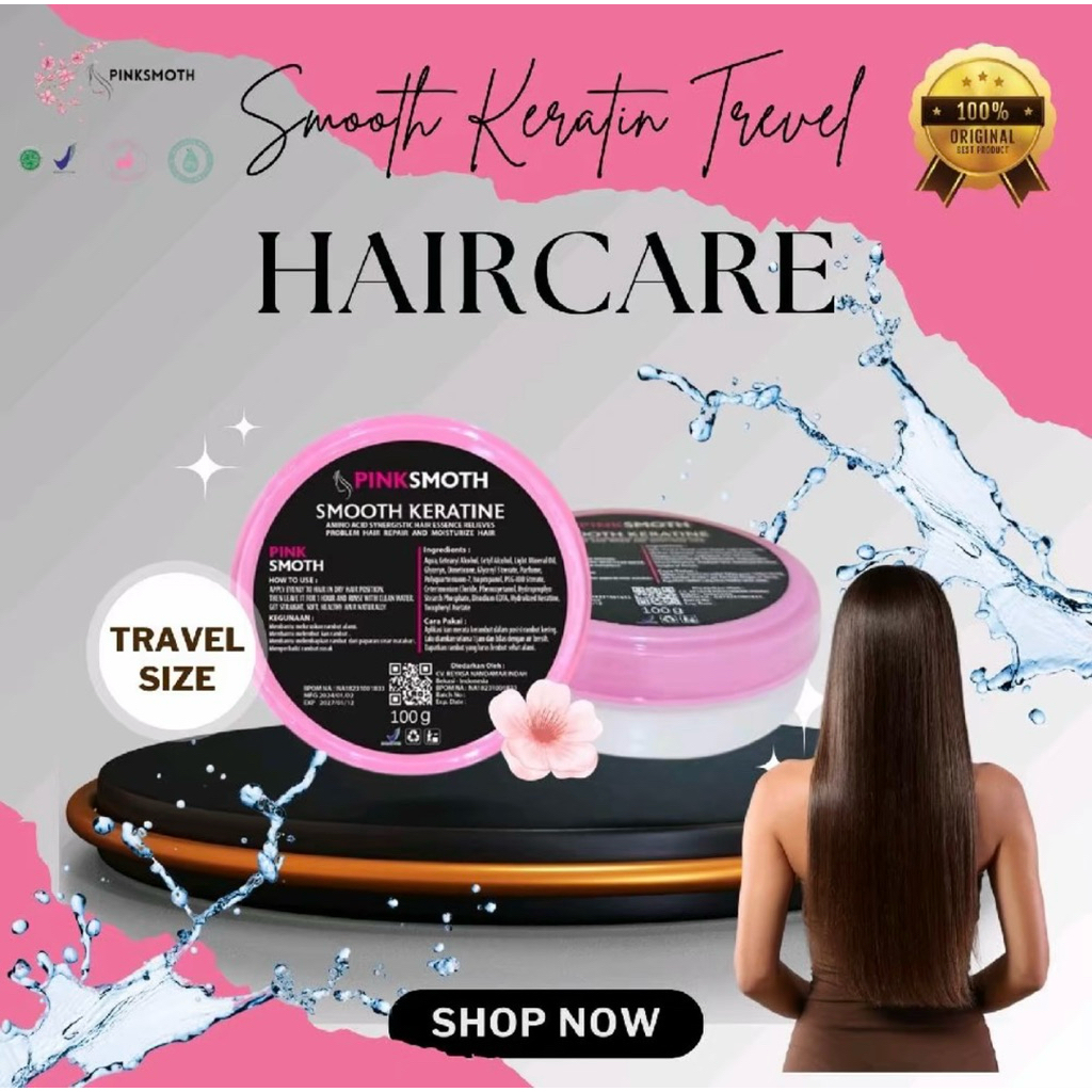PINKSMOTH KERATIN Travel Size Pelurus Rambut Smoothing Keratin