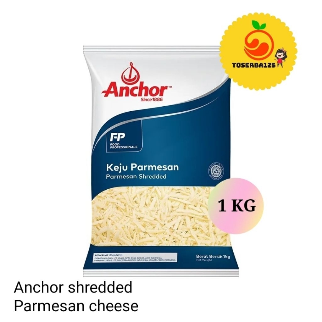 

Keju parmesan shredded anchor original - TOSERBA125