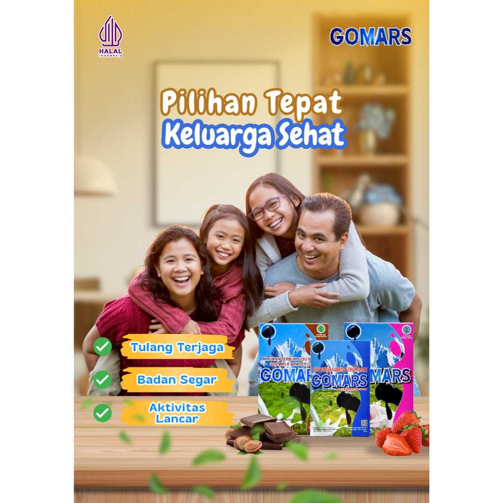 

Susu Kambing Gomars 3 Rasa (Cokelat,Original,Stroberi)