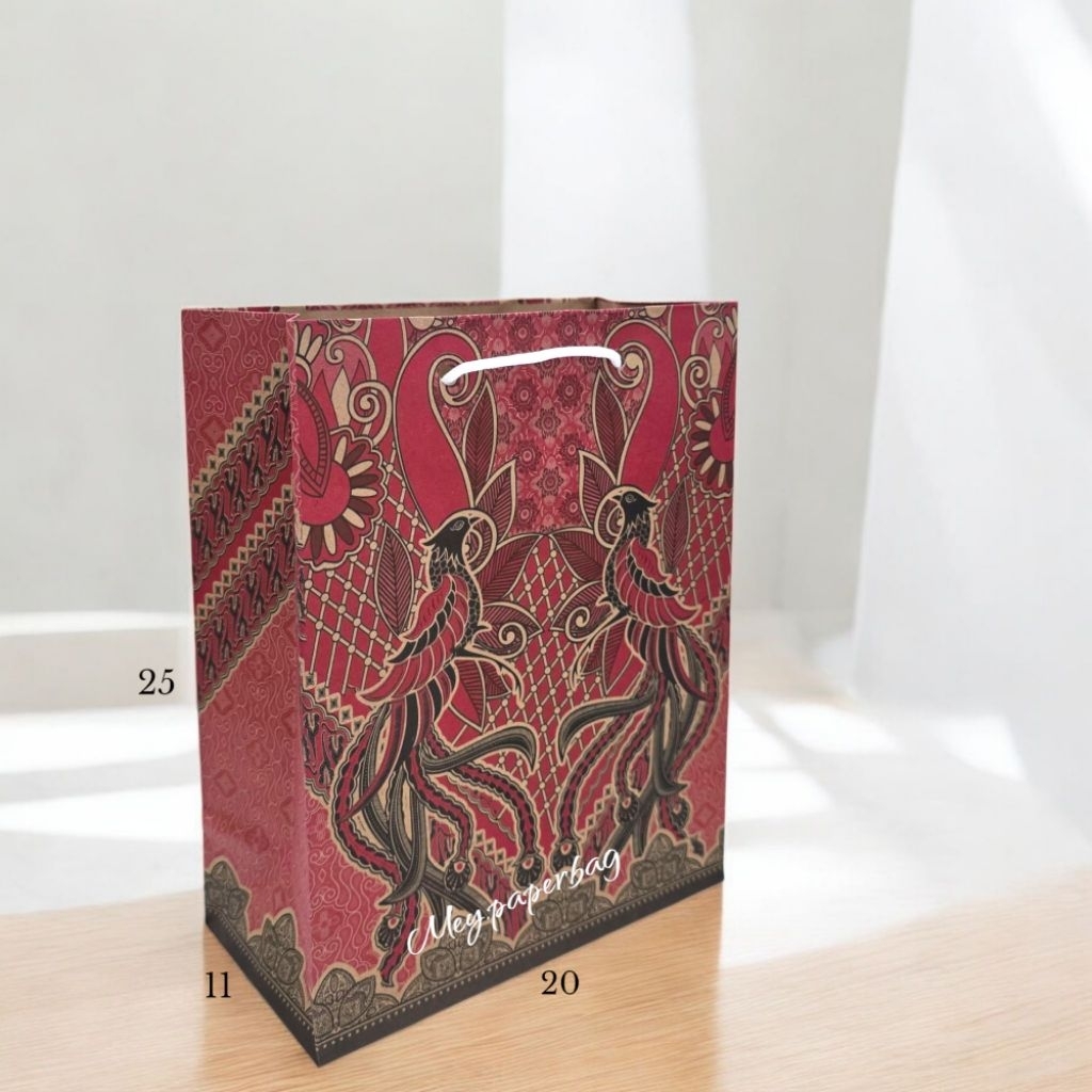 

Isi 12 (1 LUSIN) Paper Bag Motif Uk 20x25 Kraft