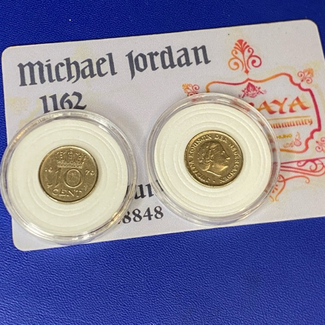 Koin Nederland Nikel 10 cent Juliana kecil Tahun campur 1974-1980