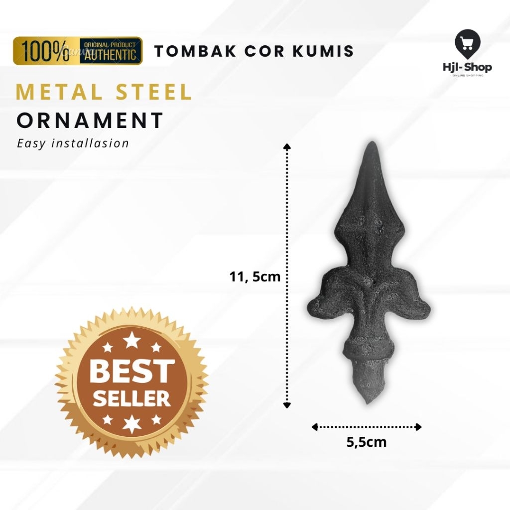 Ornament Pagar Tumbak besi cor | Tumbak Kumis
