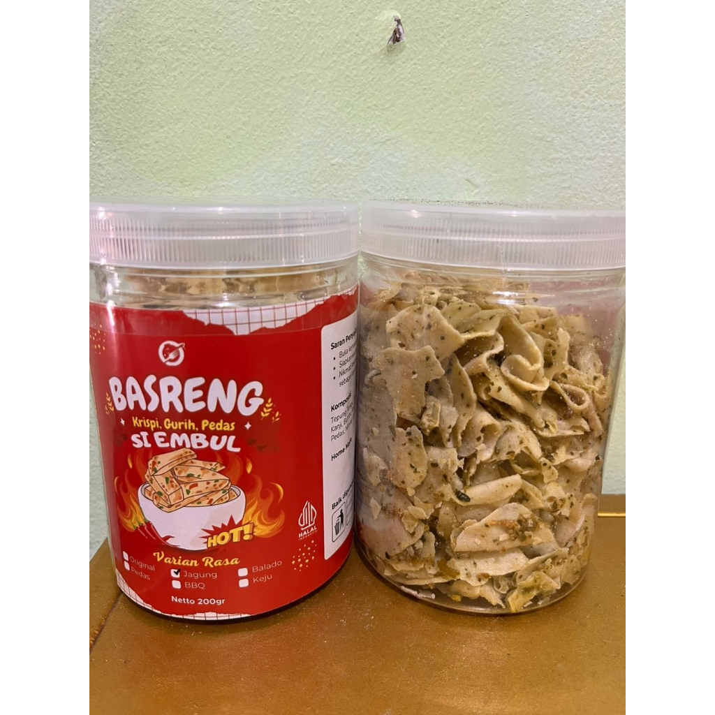 

Basreng si embul dengan varian rasa Jagung