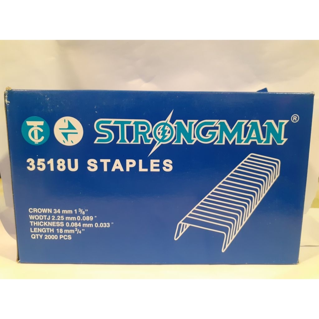 

Staples 3518U Strongman isi staples carton karton 18mm