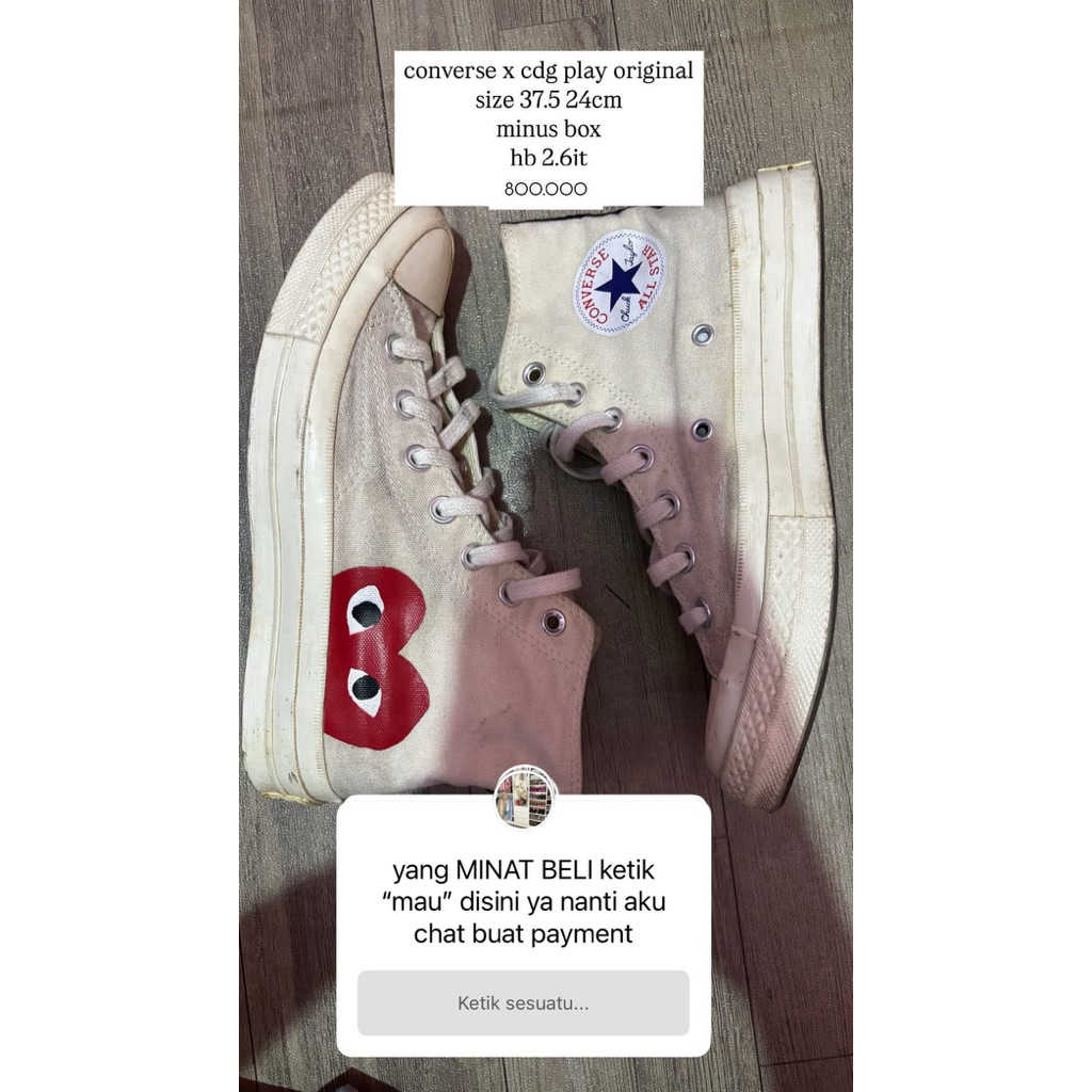 preloved converse cdg original